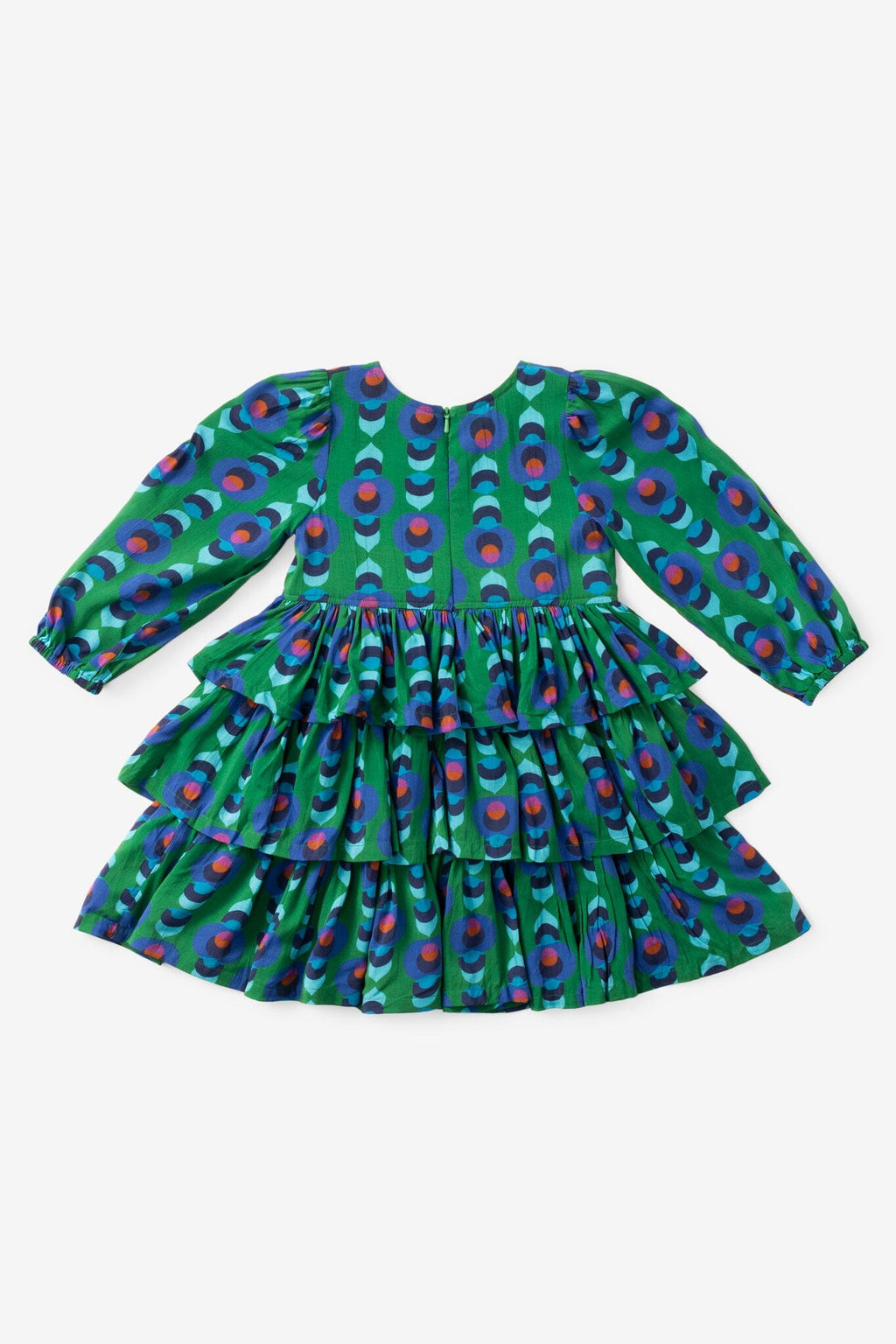 Girls Goldie Dress- Jade Geo - final sale