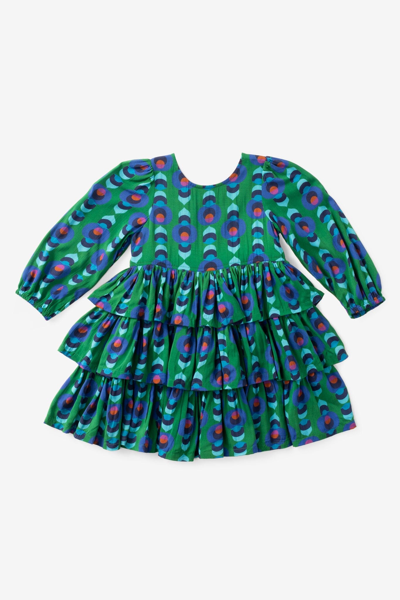Girls Goldie Dress- Jade Geo - final sale