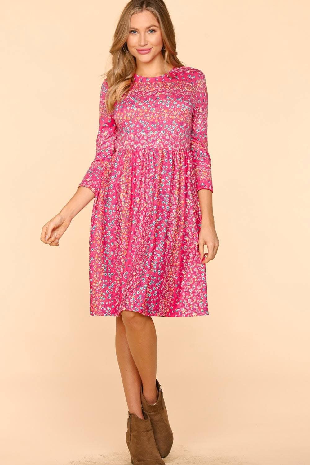Haptics Floral Dress with Pockets for Effortless Style