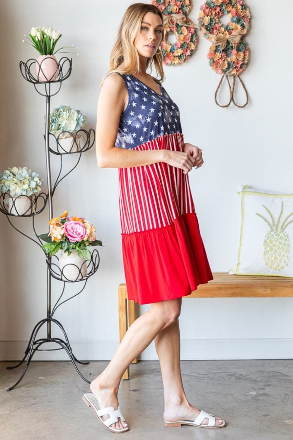 Heimish Patriotic Tank Dress for Stylish Celebrations