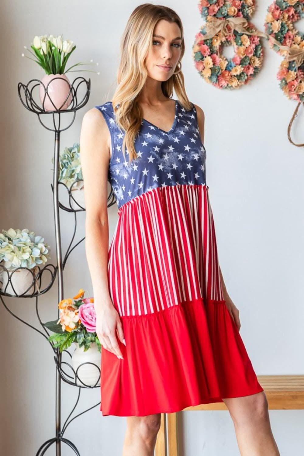 Heimish Patriotic Tank Dress for Stylish Celebrations