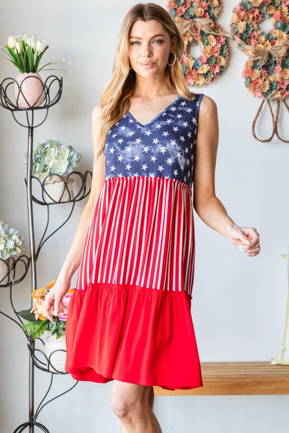 Heimish Patriotic Tank Dress for Stylish Celebrations