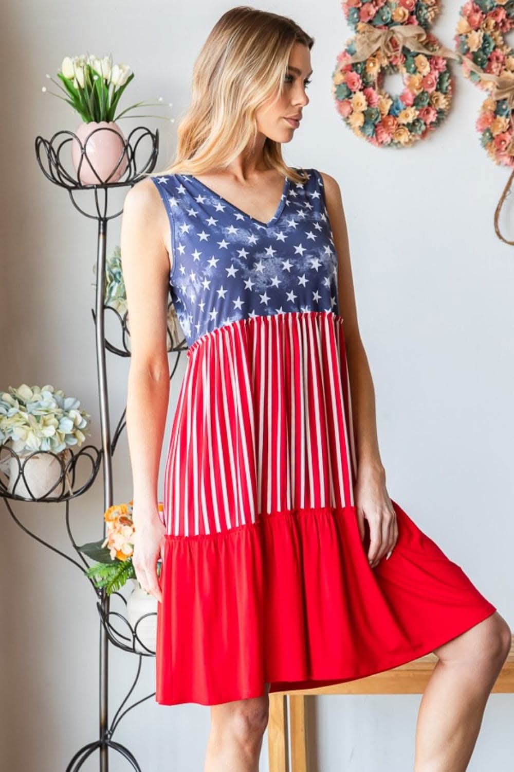 Heimish Patriotic Tank Dress for Stylish Celebrations