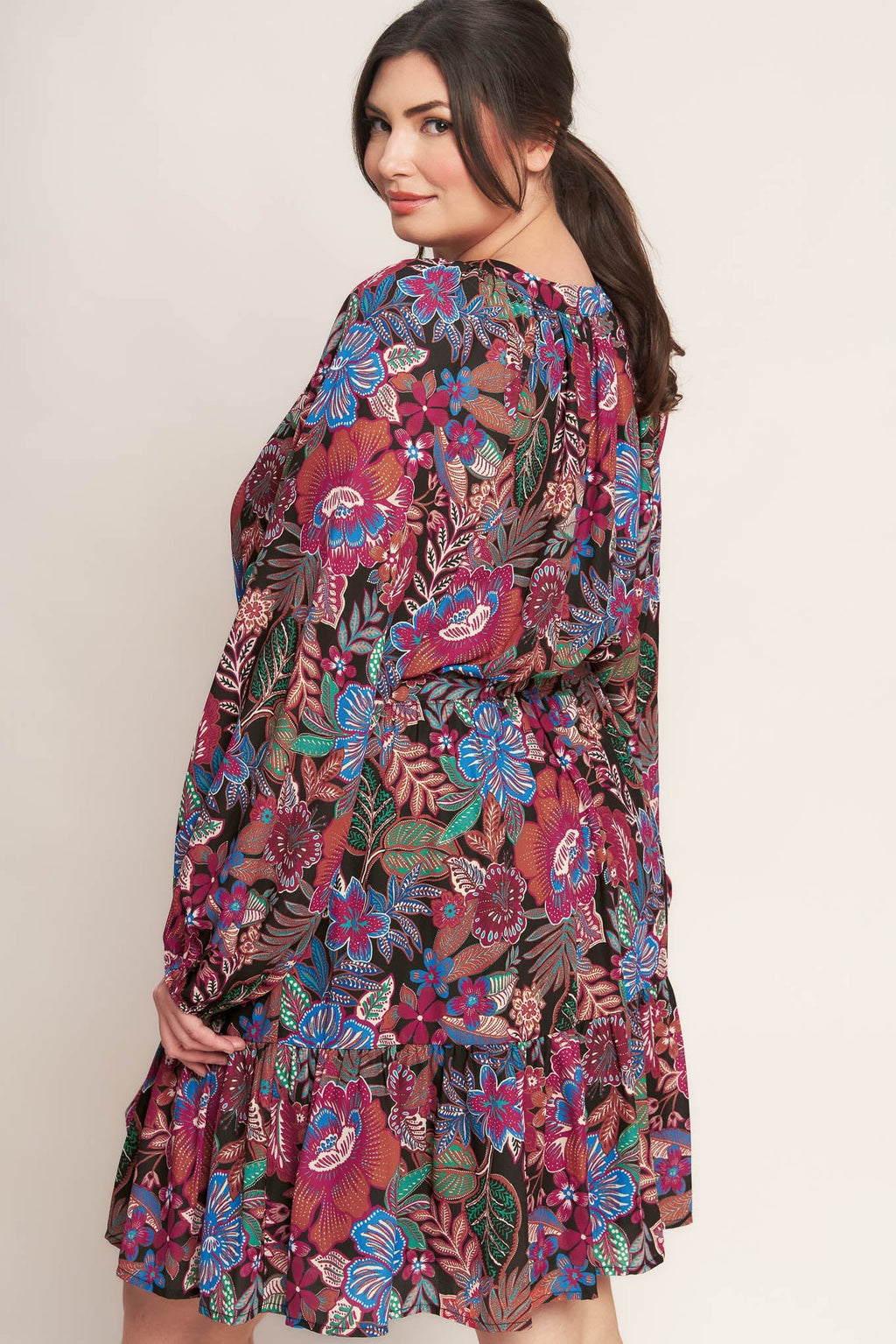 FLORAL BLISS WOVEN MINI DRESS