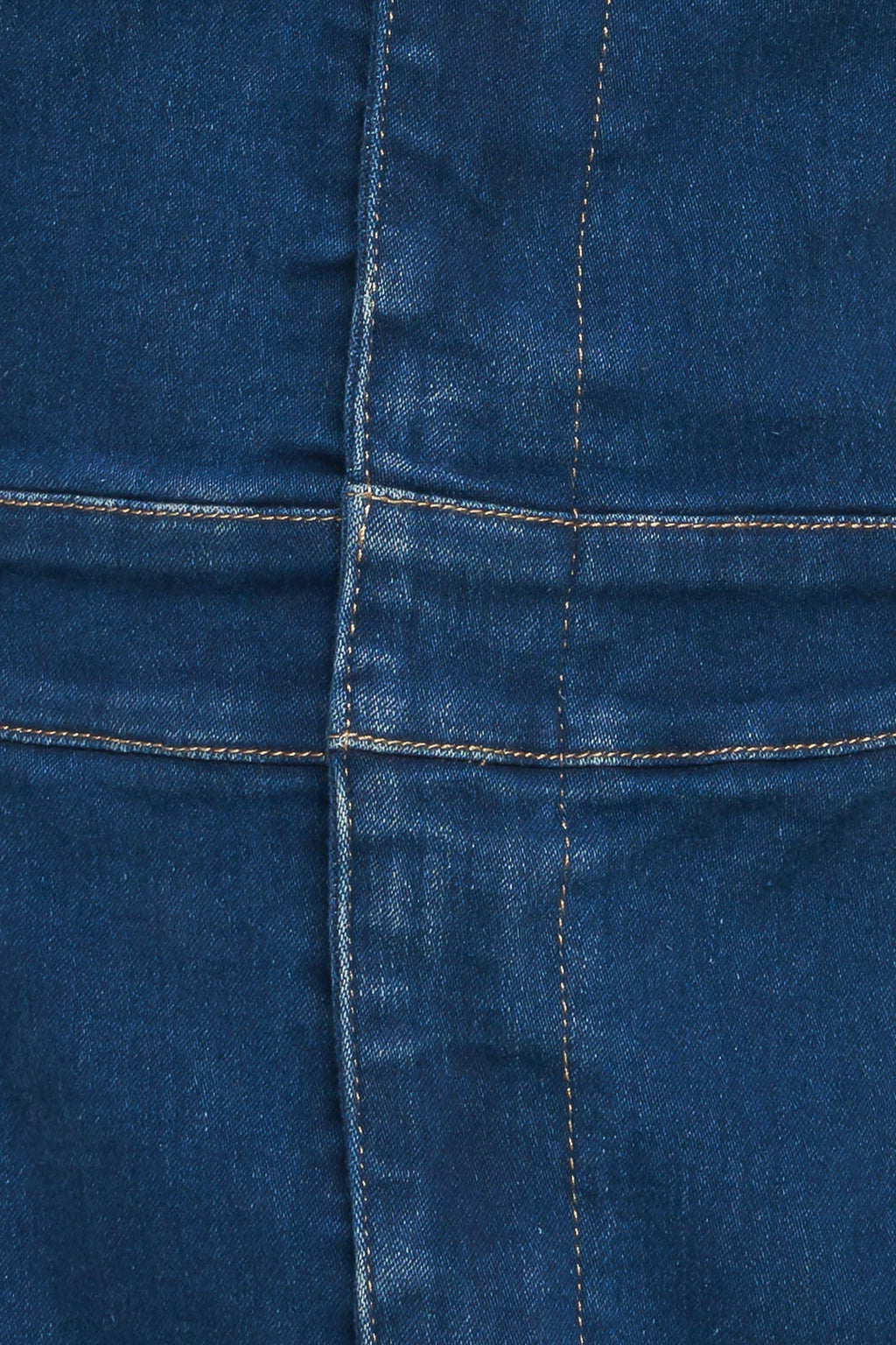 MIDNIGHT DARK INDIGO DENIM MIDI DRESS