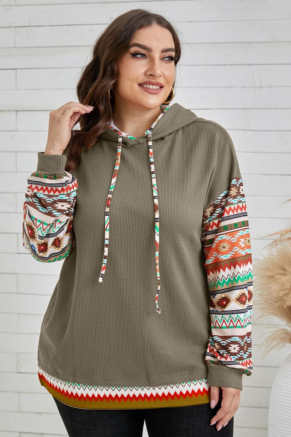 Jungle Green Plus Size Hoodie