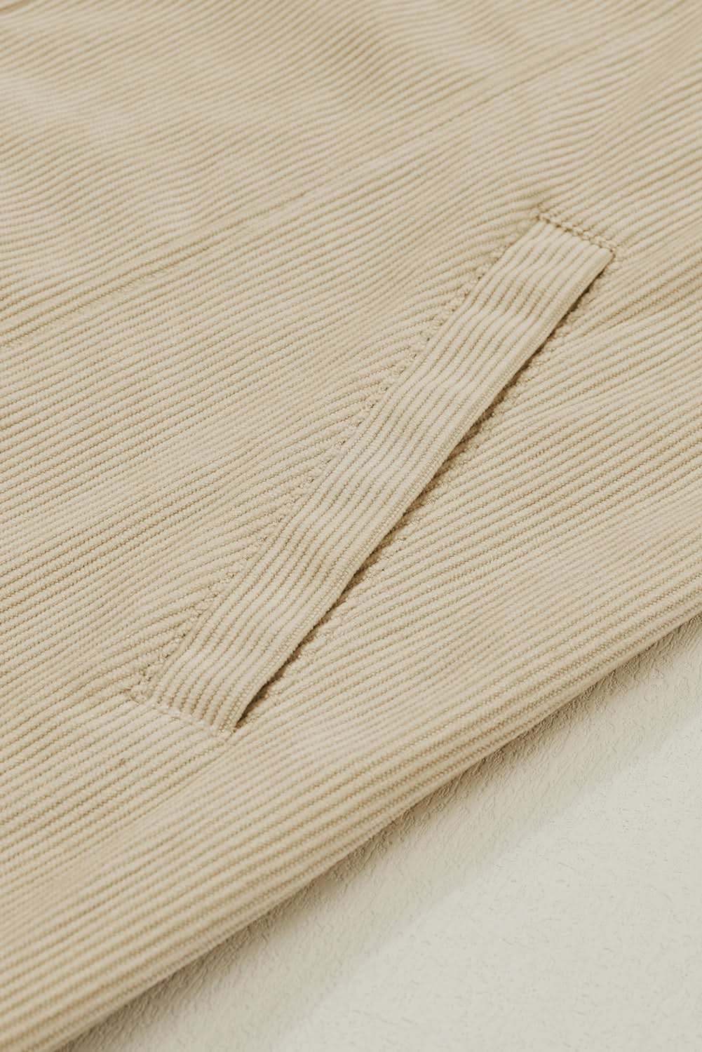 Khaki plus size corduroy jacket