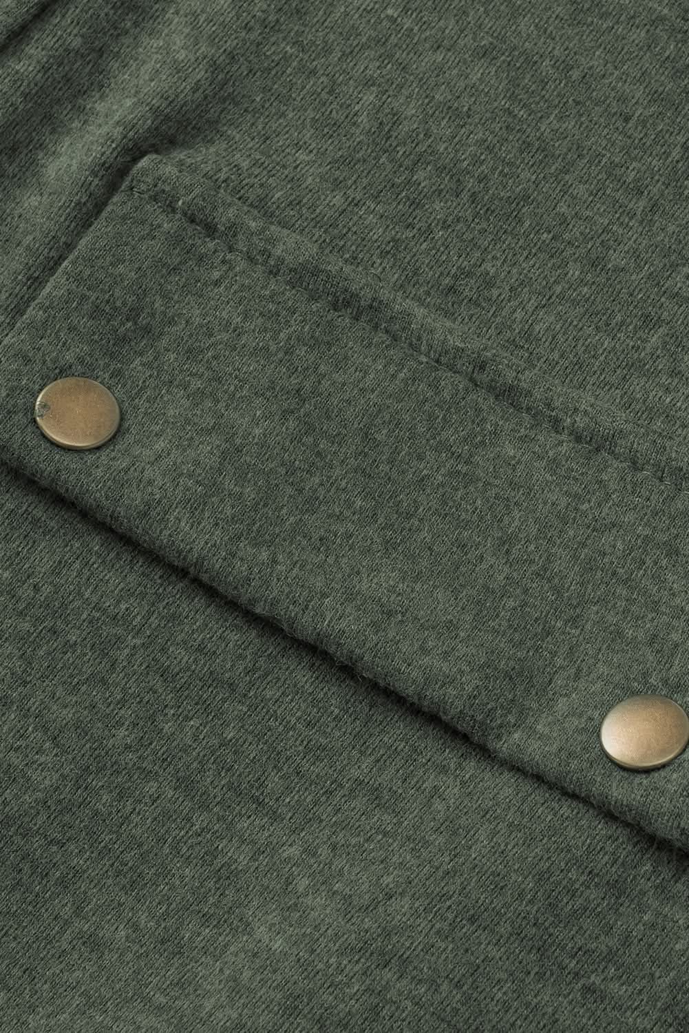 Mist green plus size Henley top