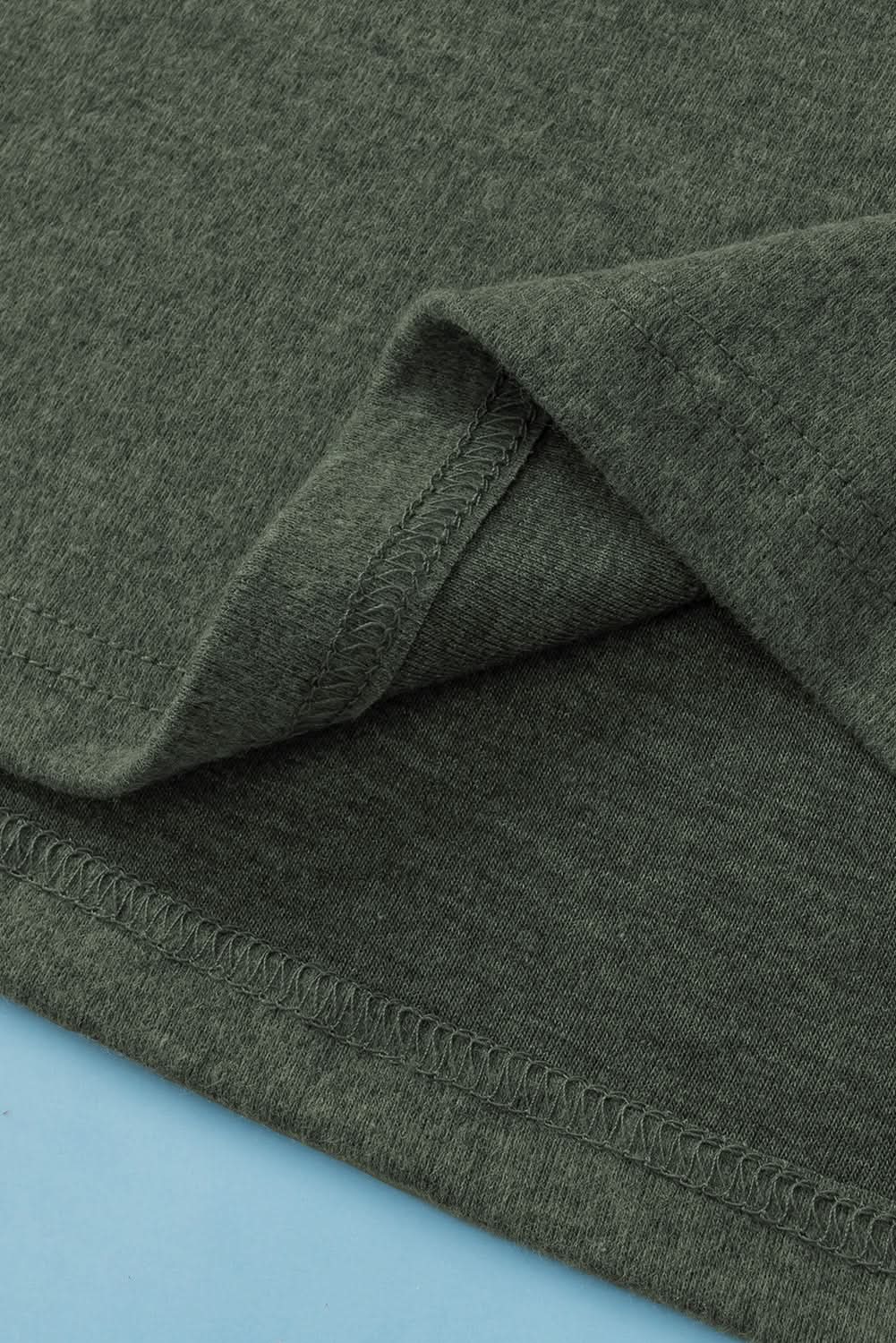 Mist green plus size Henley top