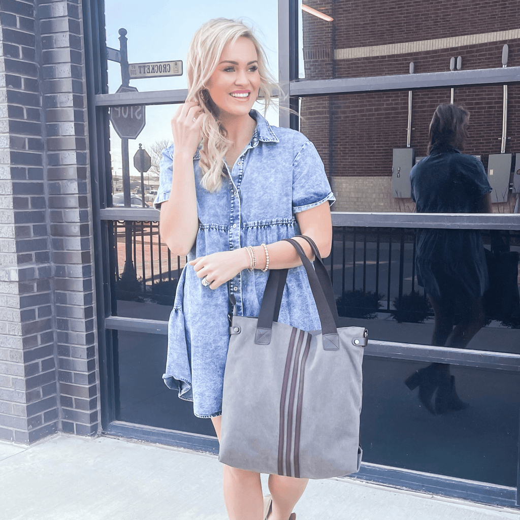 Premium Kelly Canvas Tote Bag with Adjustable Strap and Double Top Handles