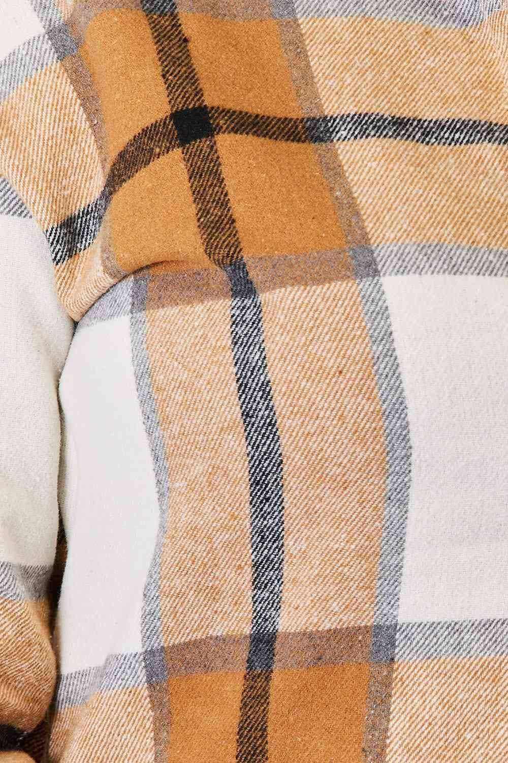 Plaid dropped shoulder shirt - chic style