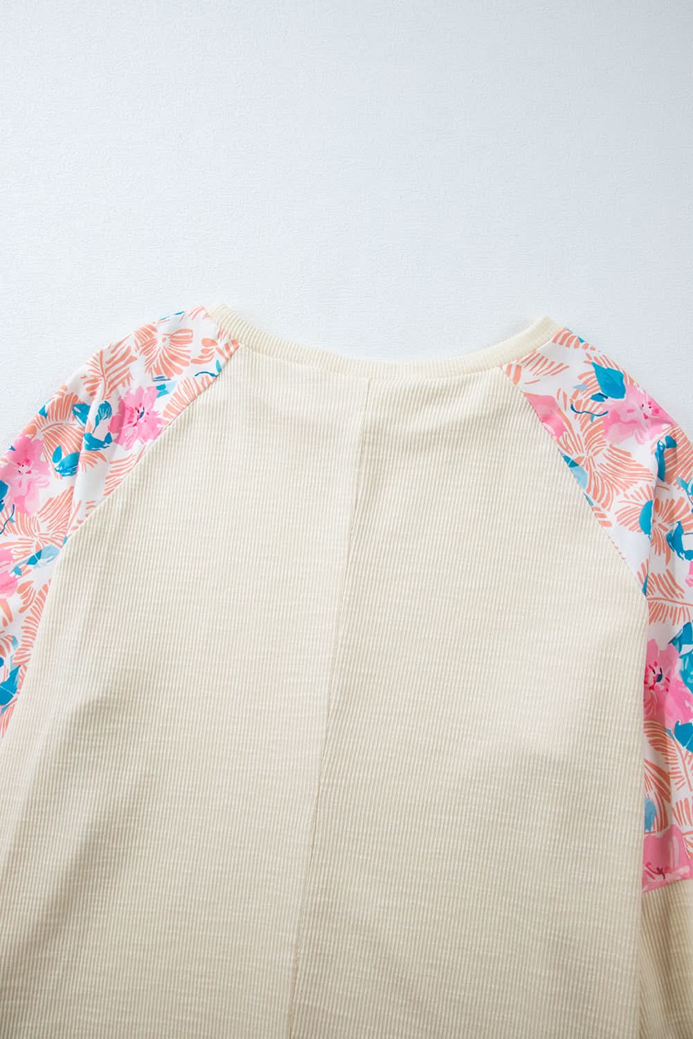Plus-size apricot floral top