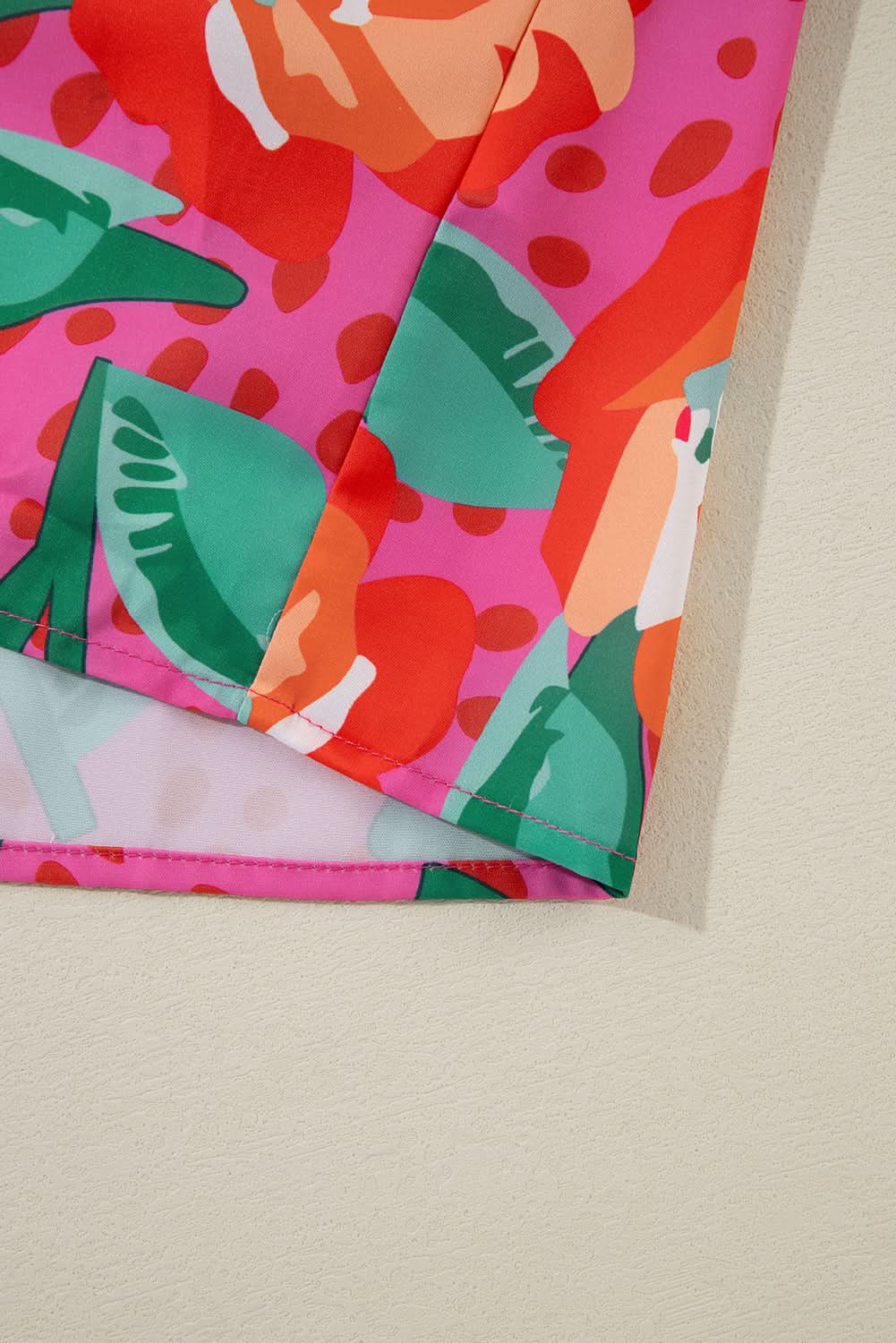 Plus size floral ruffle blouse