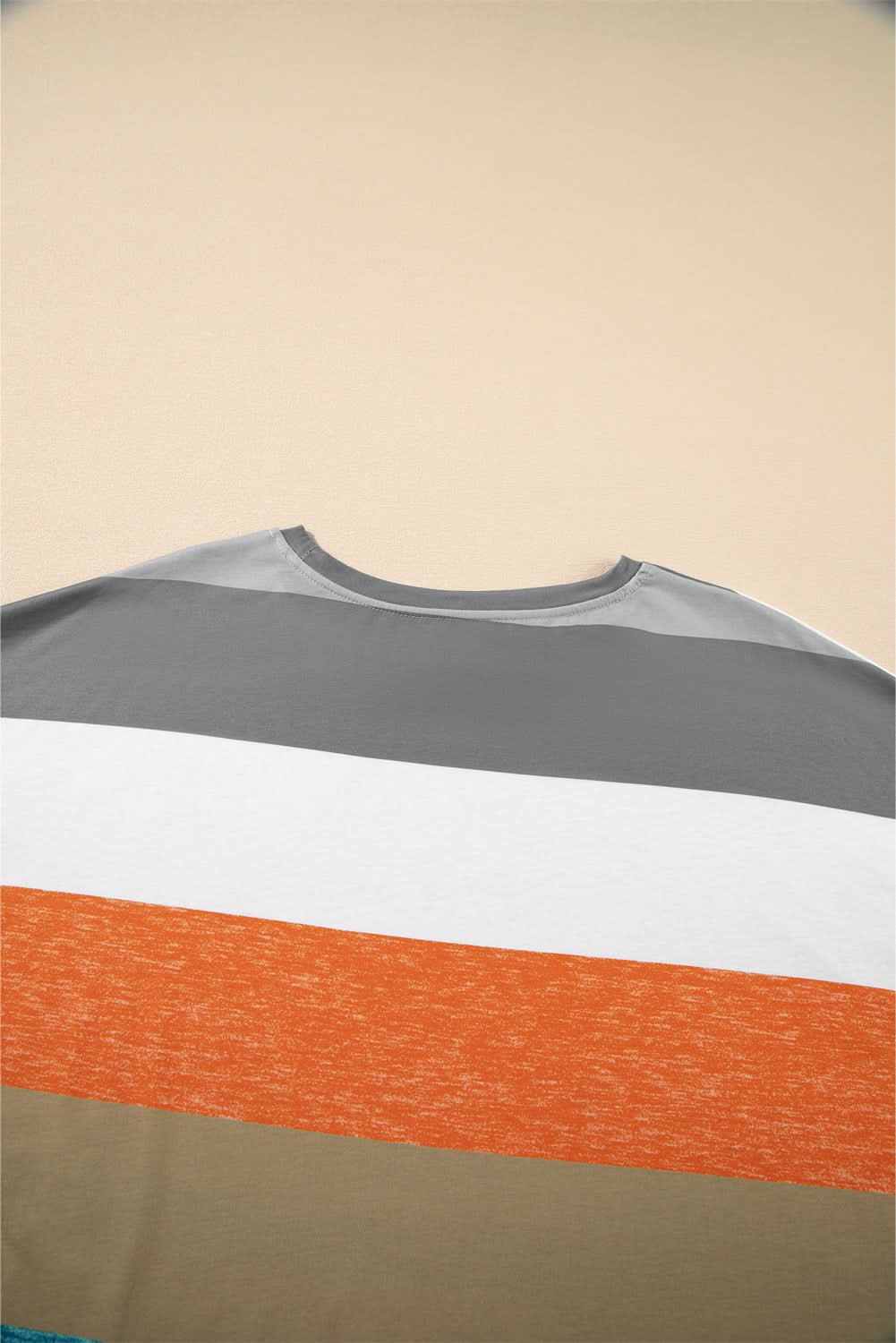 Plus size green stripe pullover