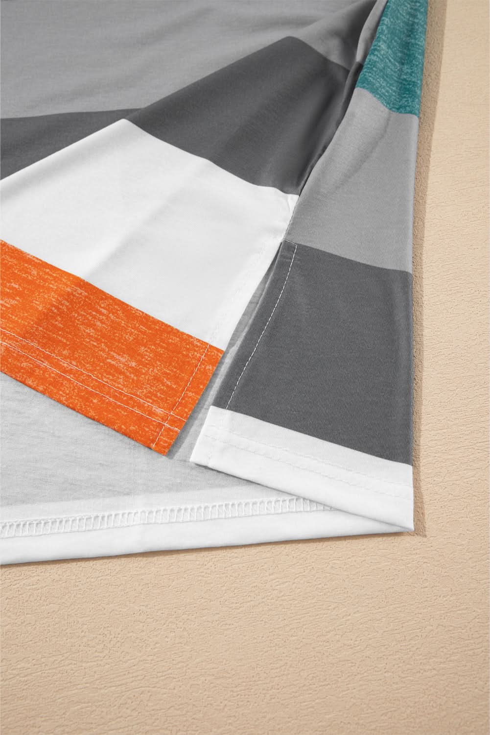 Plus size green stripe pullover