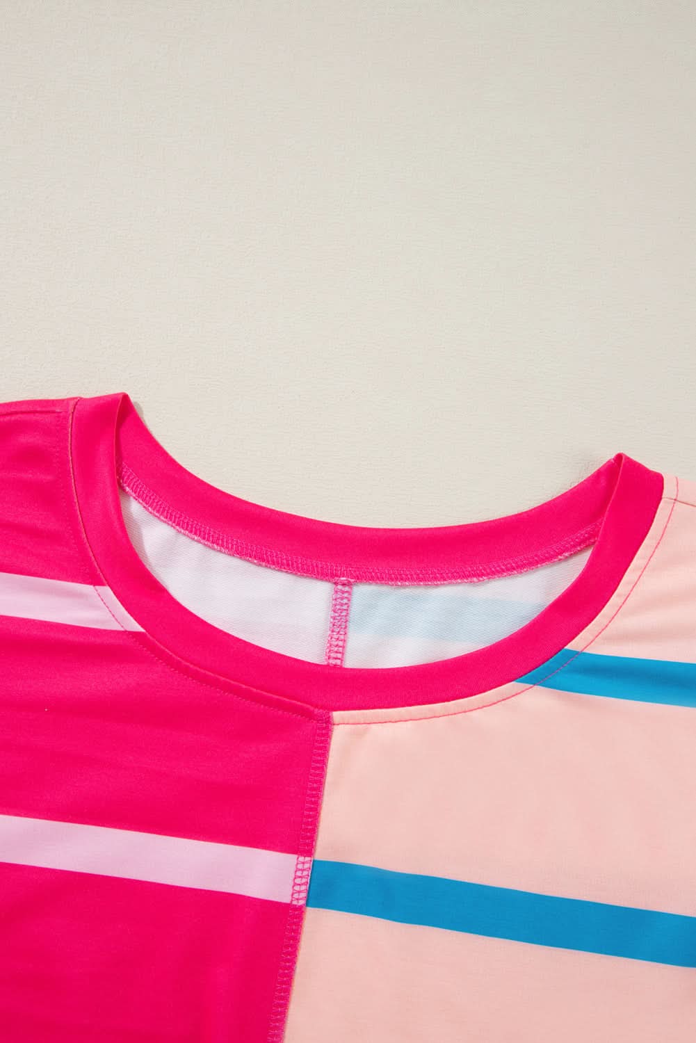 Plus size rose stripe tee