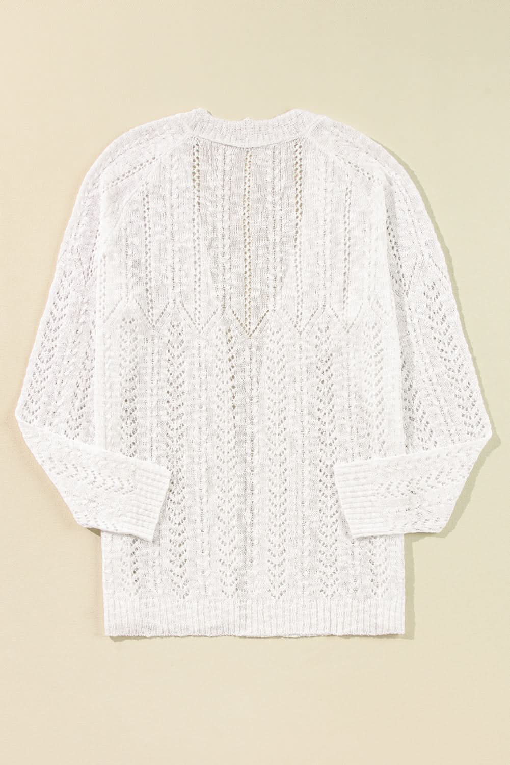 Plus size white open cardigan