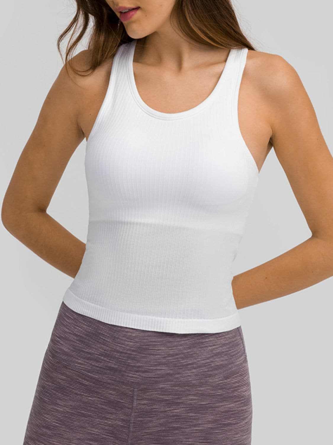 Removable pad racerback tank