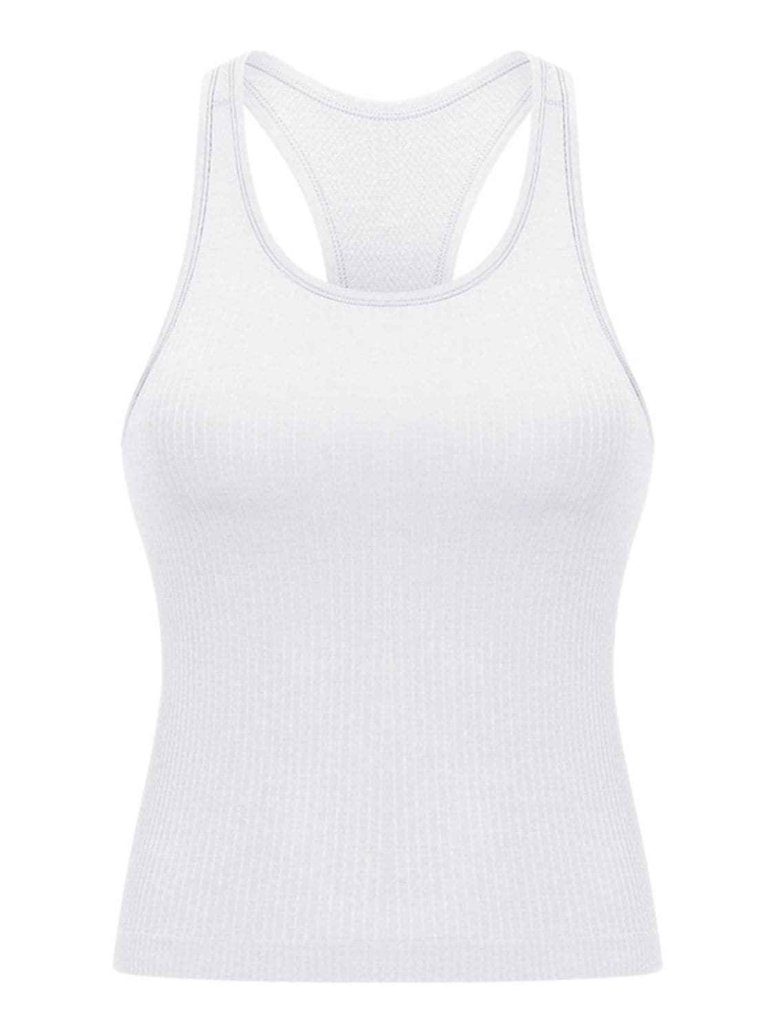 Removable pad racerback tank