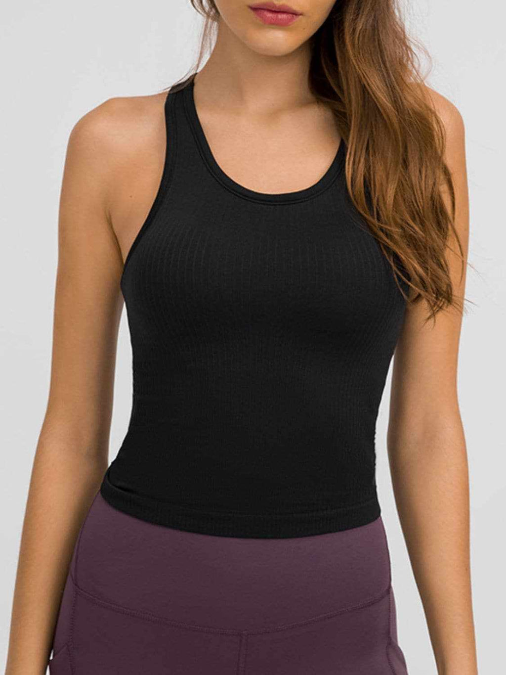 Removable pad racerback tank
