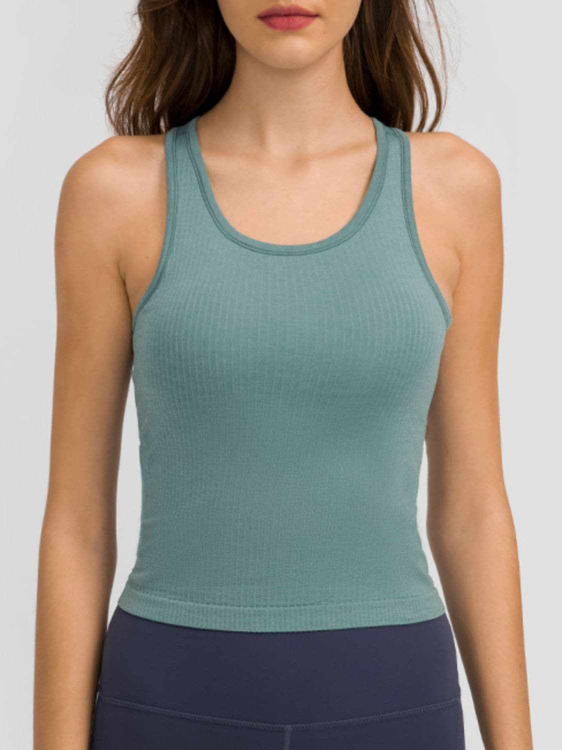 Removable pad racerback tank