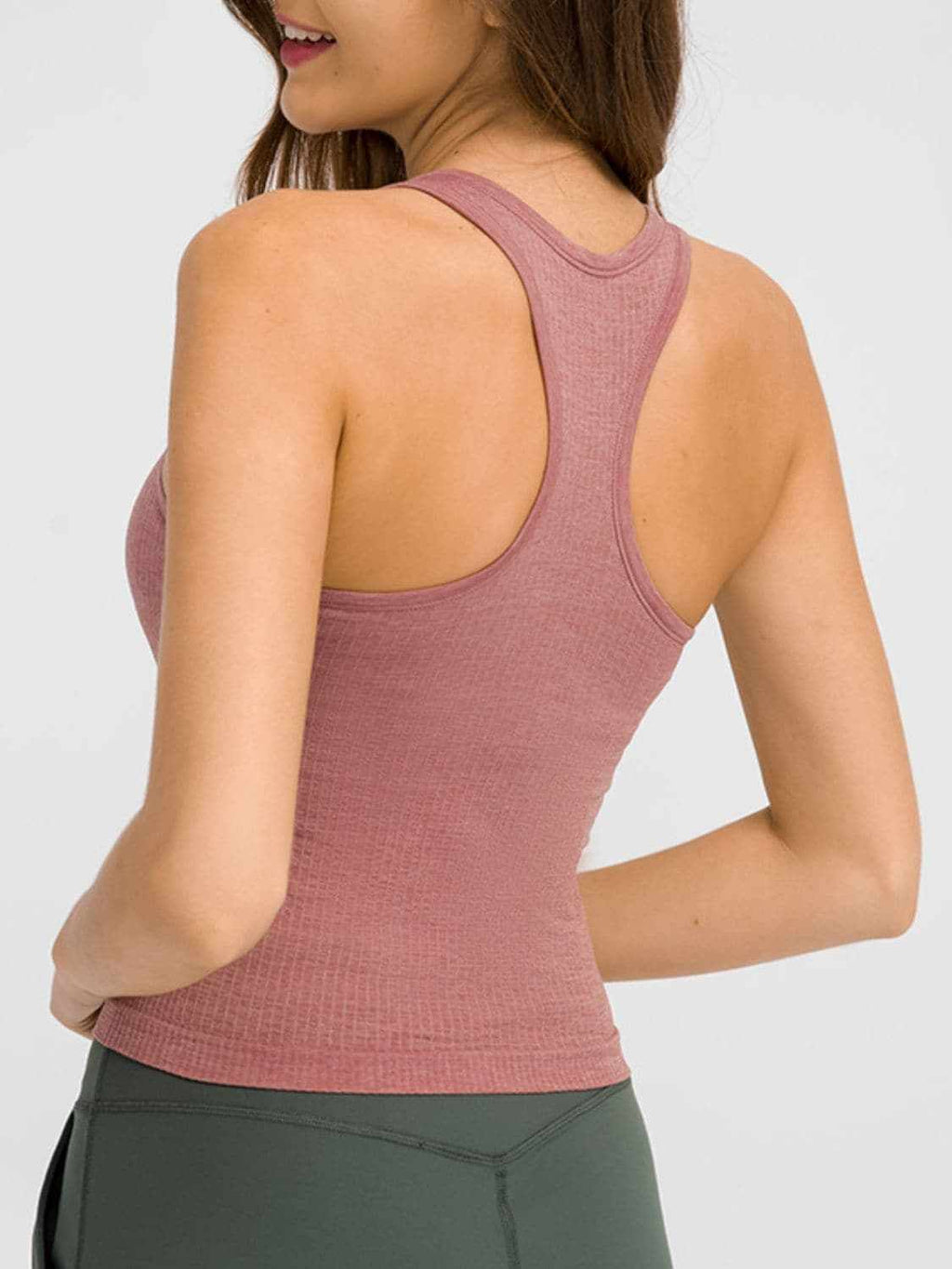 Removable pad racerback tank
