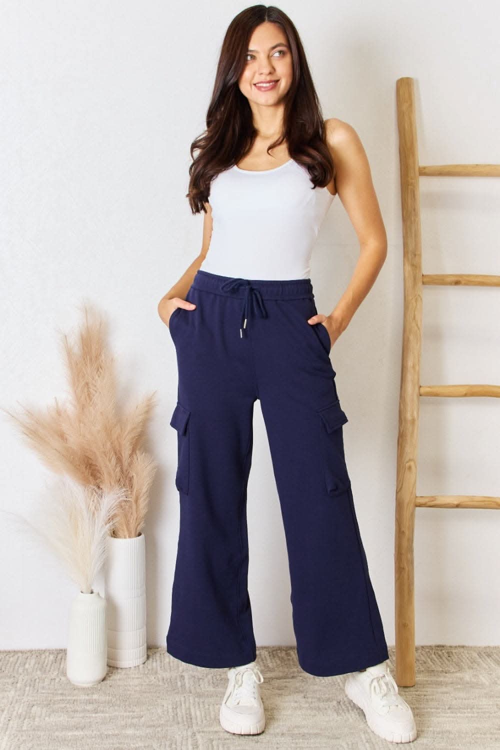 Risen relaxed cargo wide leg pants