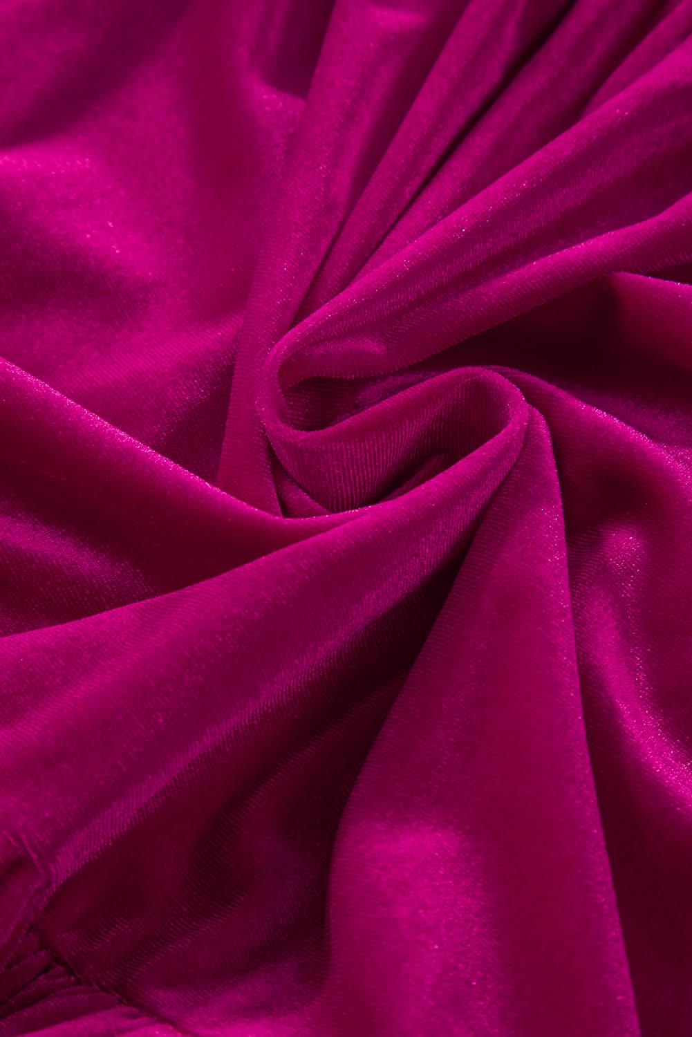 Rose red velvet plus size dress