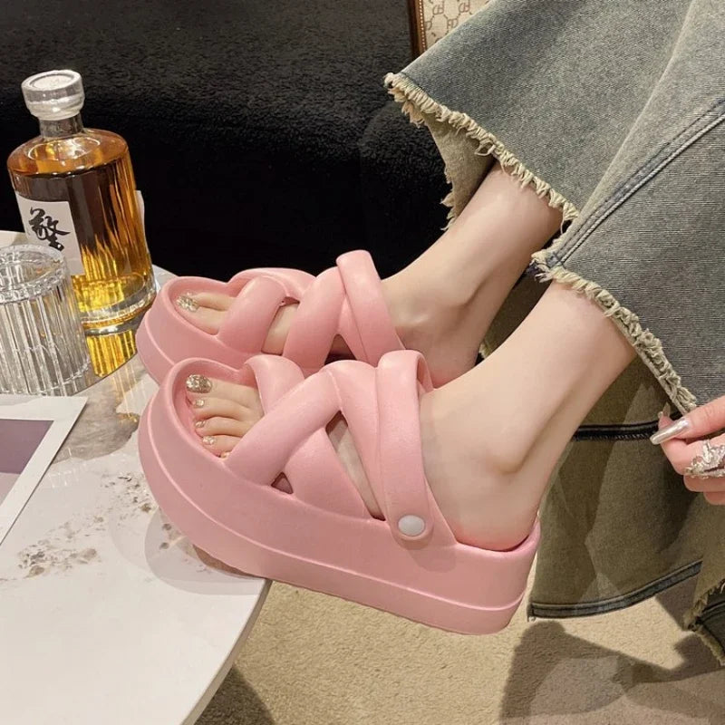 Premium Thick Sole Heightened Comfortable Women's Sandals for Summer