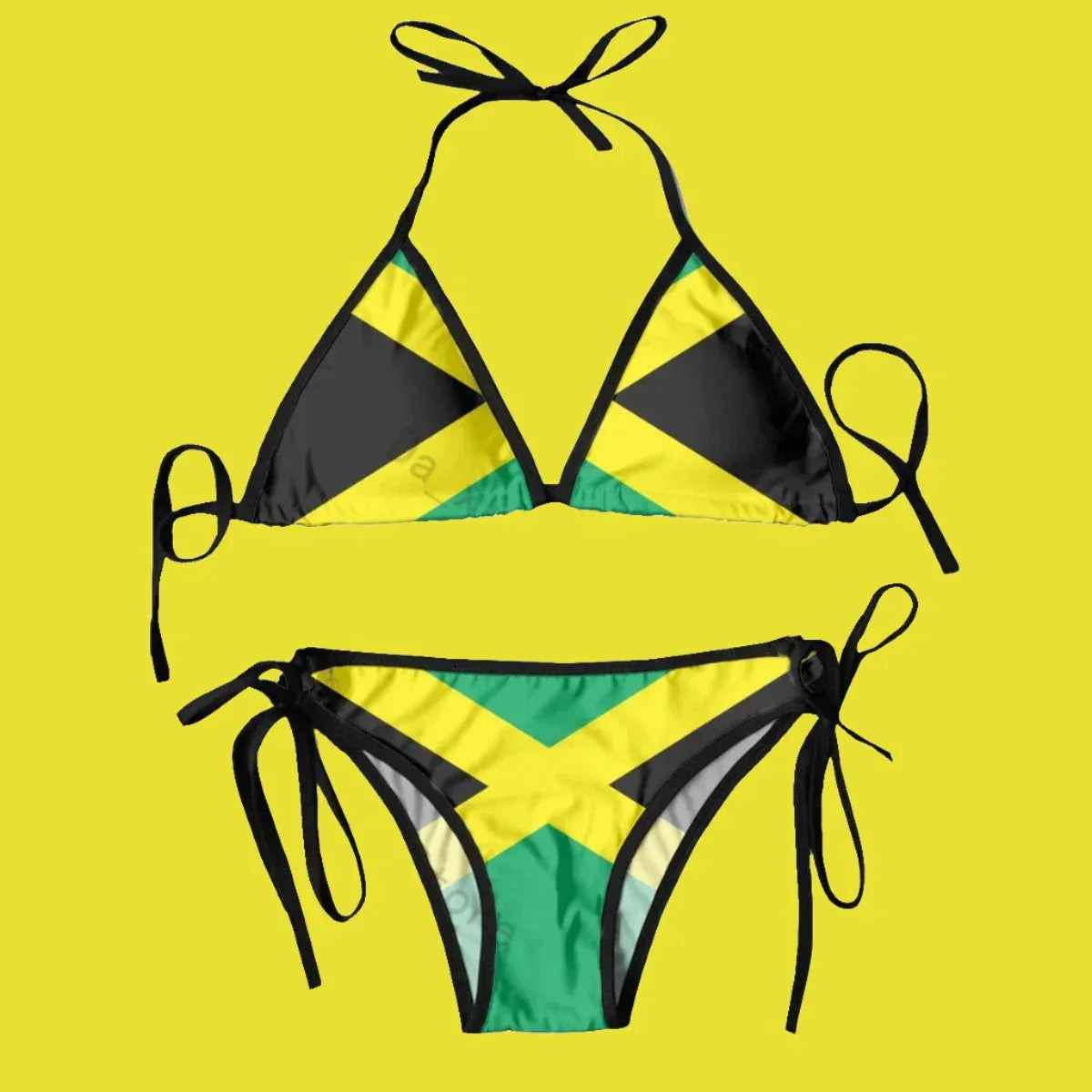 Premium Jamaican Flag Two Piece Swimsuit for Confident Women