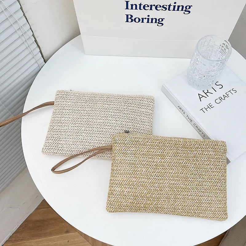 Premium Weaving Wristlet Clutch Bag for Stylish Everyday Use