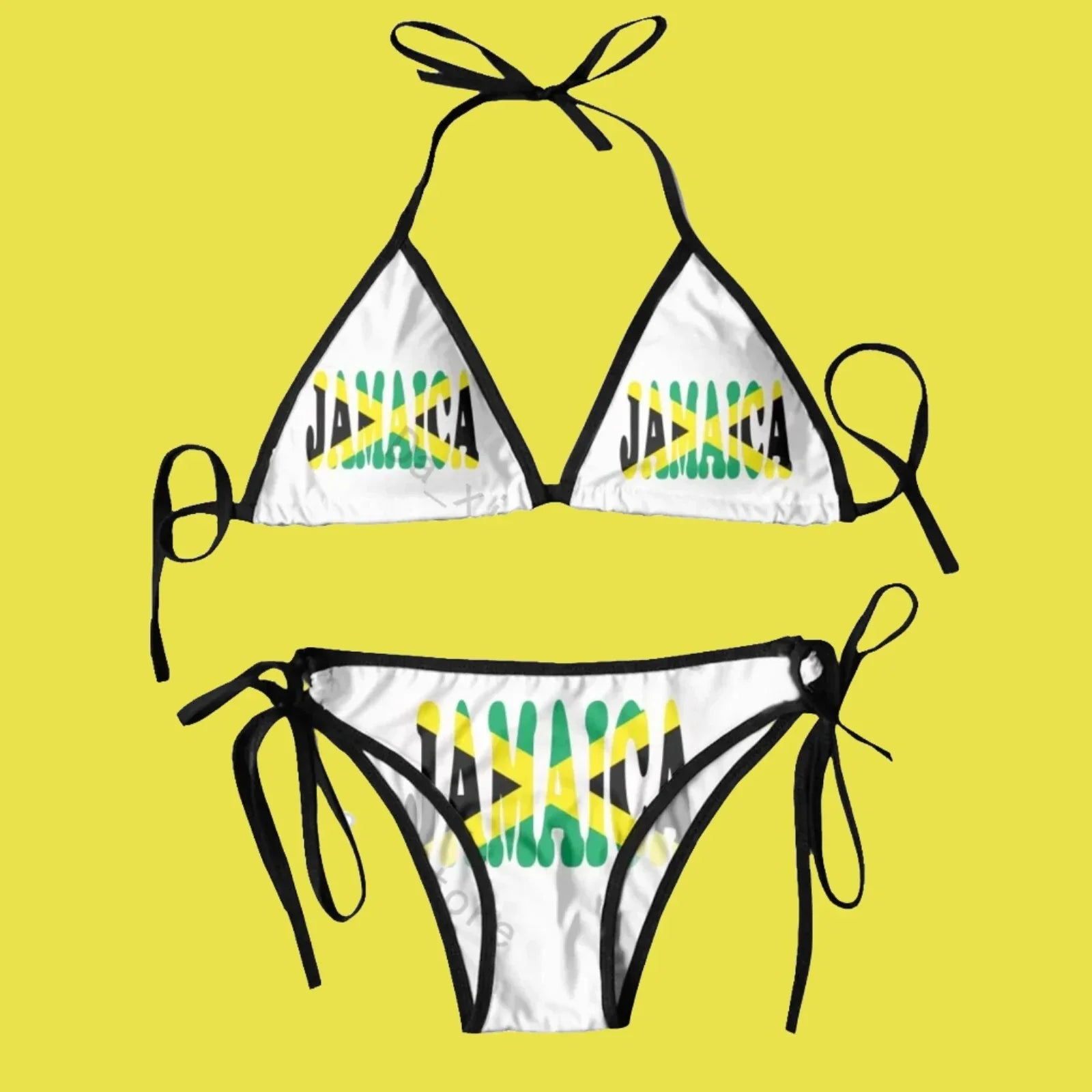 Premium Jamaican Flag Two Piece Swimsuit for Confident Women