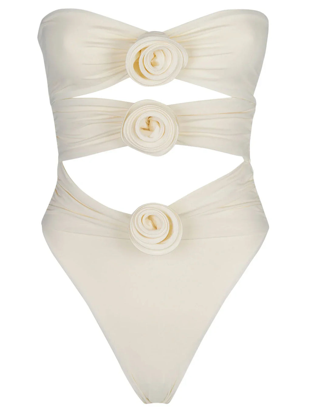 Premium Oceana One Piece Swimsuit in White and Pink for Women