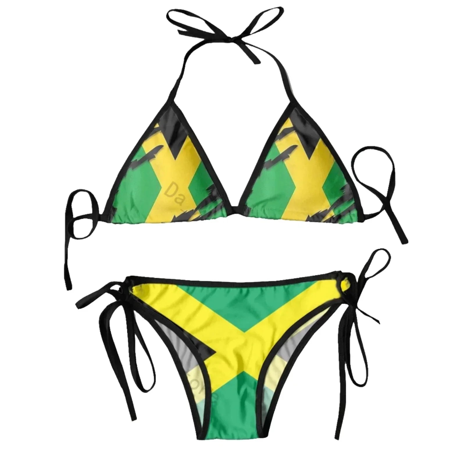 Premium Jamaican Flag Two Piece Swimsuit for Confident Women