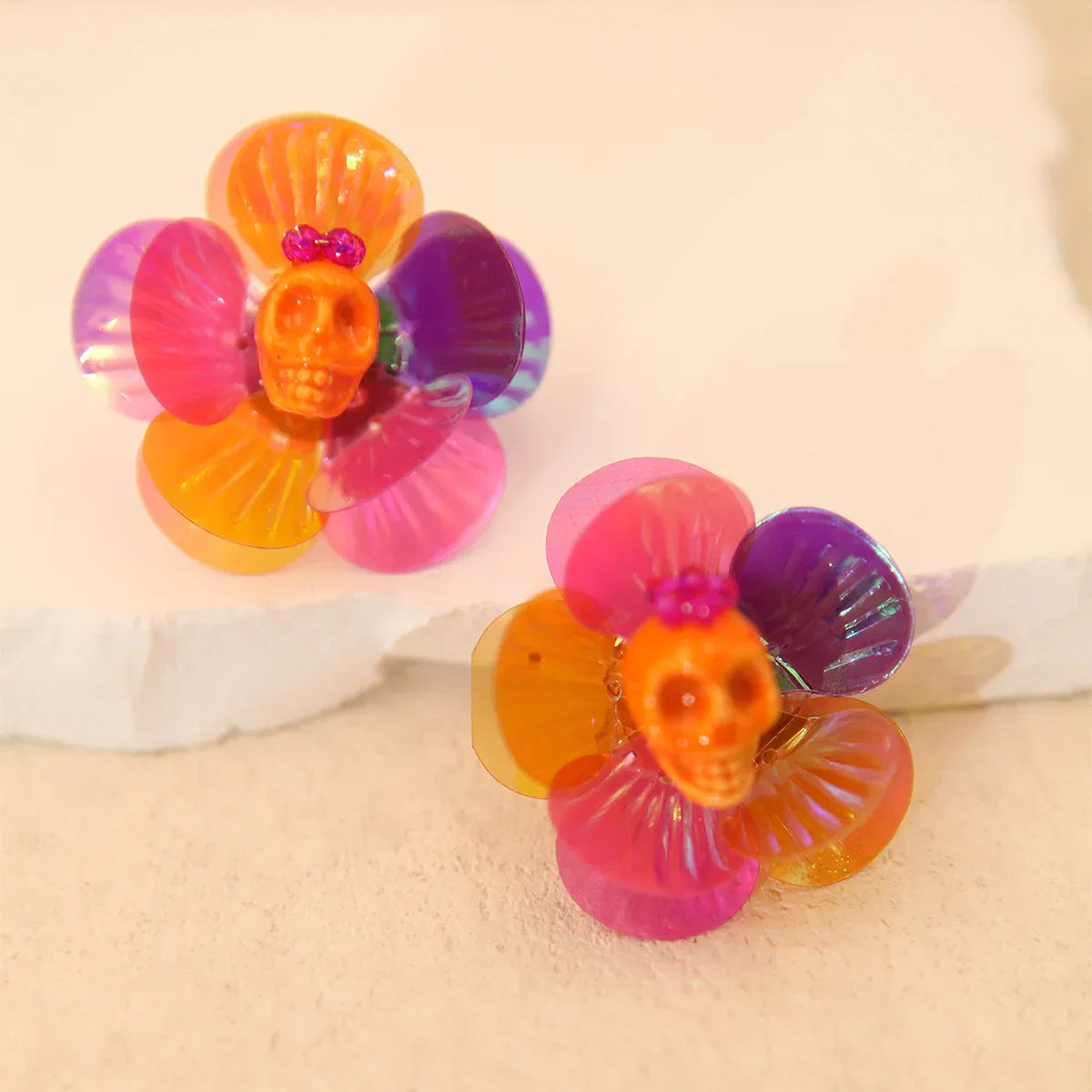 Premium Colorful Shiny Large Shell Earrings for Bold Fashion Style