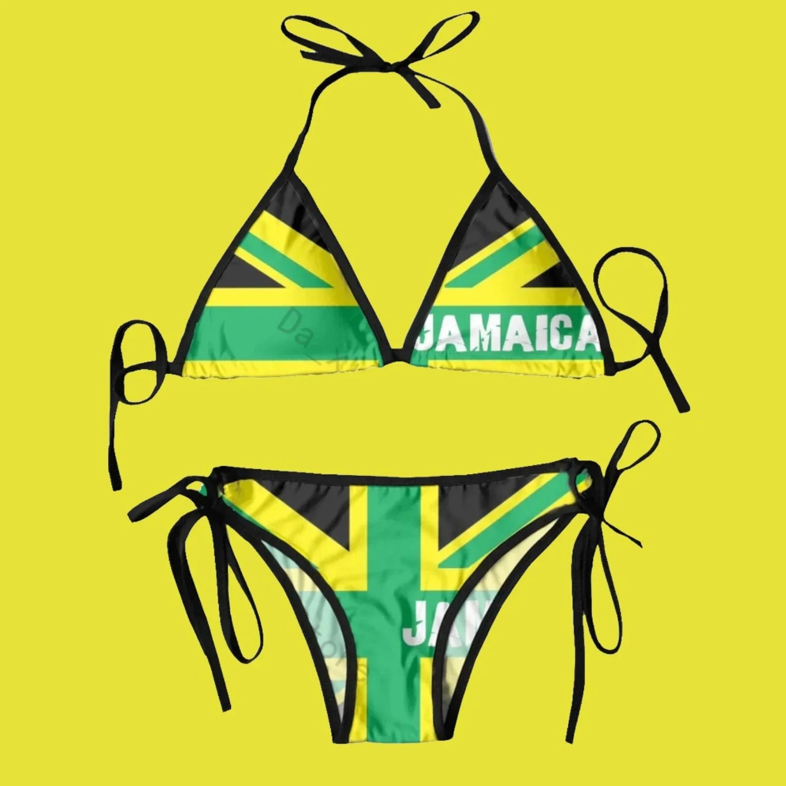 Premium Jamaican Flag Two Piece Swimsuit for Confident Women