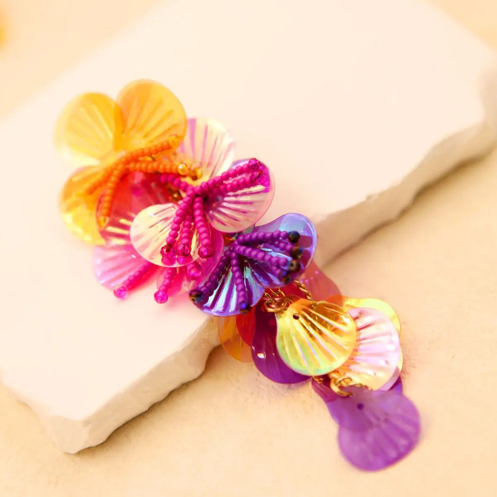 Premium Colorful Shiny Large Shell Earrings for Bold Fashion Style