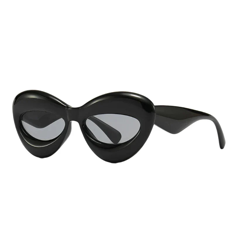 Premium Plush Women Cat Eye Sunglasses for Stylish Protection