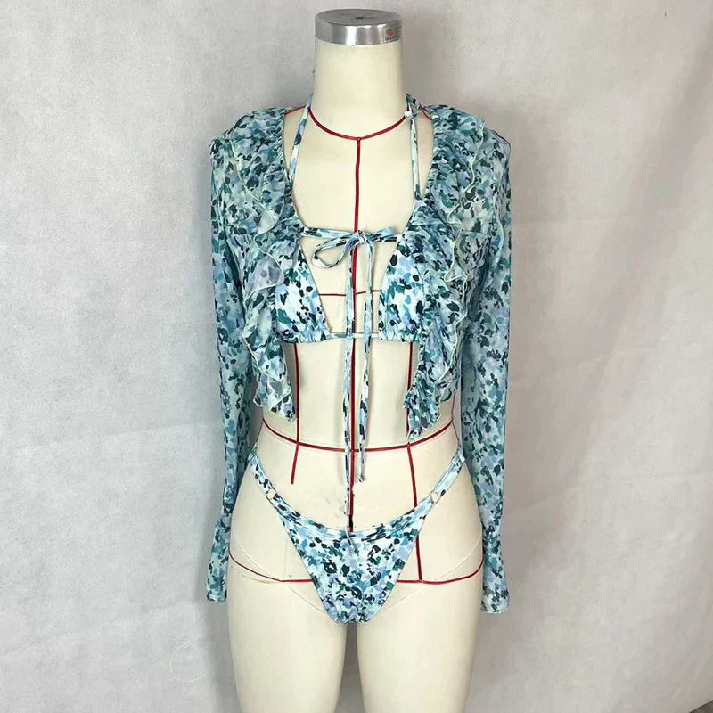 Premium Shannon Three Piece Swimsuit for Stylish Beach Days