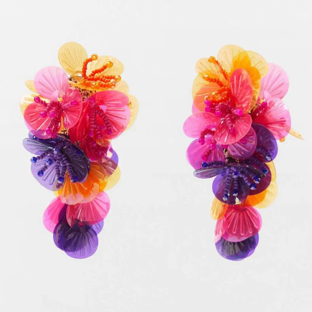 Premium Colorful Shiny Large Shell Earrings for Bold Fashion Style