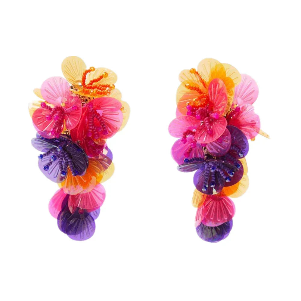 Premium Colorful Shiny Large Shell Earrings for Bold Fashion Style