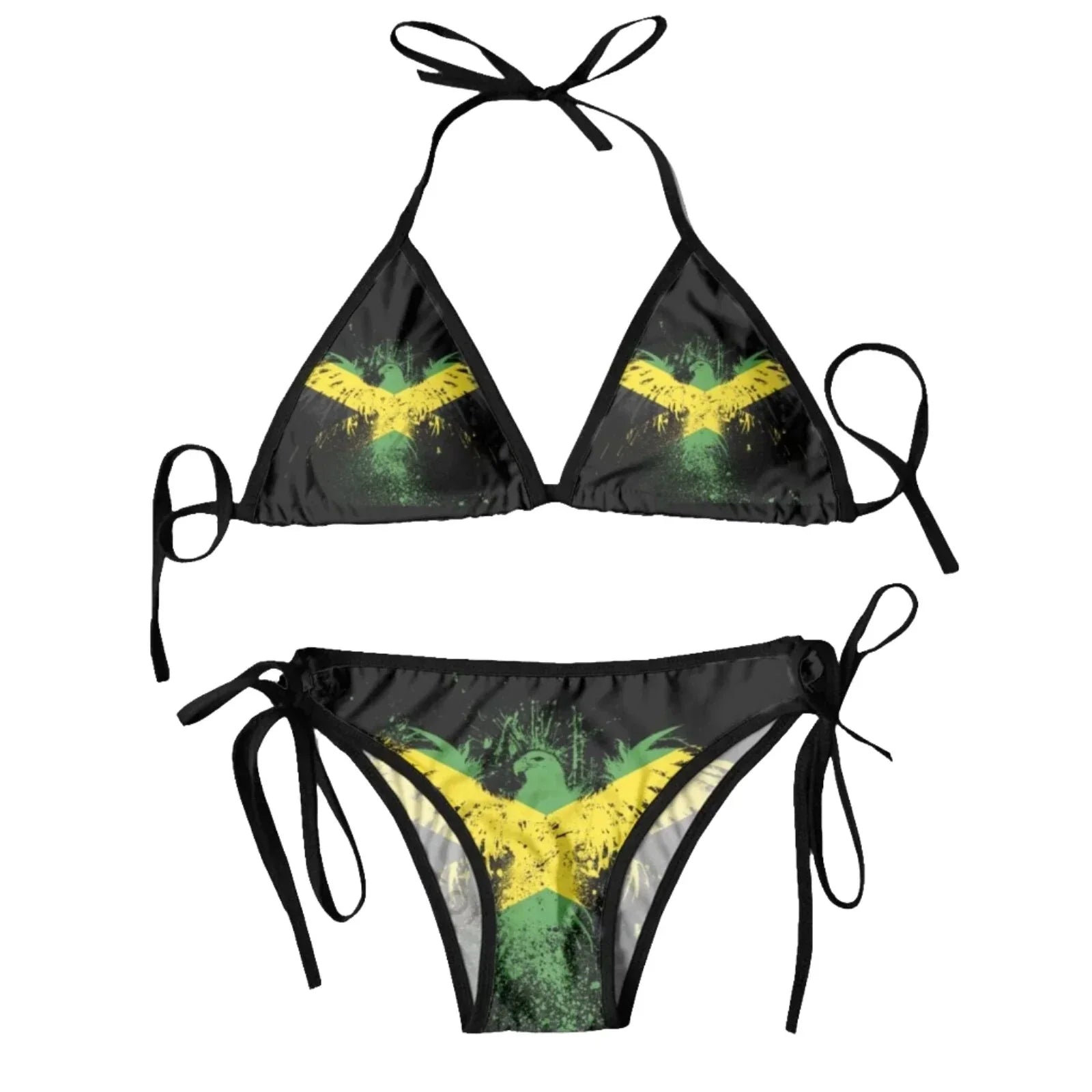 Premium Jamaican Flag Two Piece Swimsuit for Confident Women