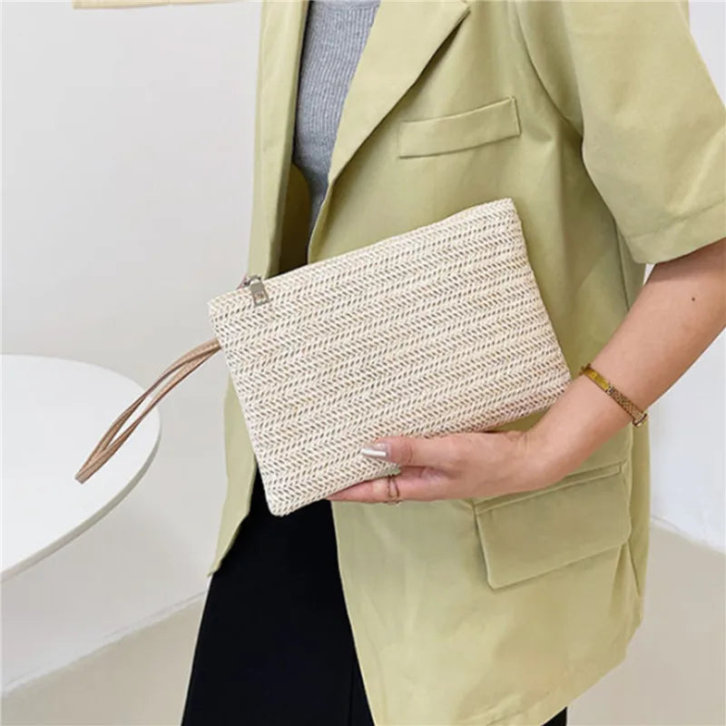 Premium Weaving Wristlet Clutch Bag for Stylish Everyday Use