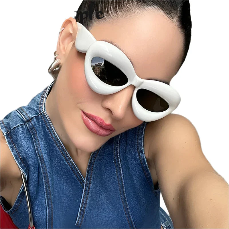 Premium Plush Women Cat Eye Sunglasses for Stylish Protection