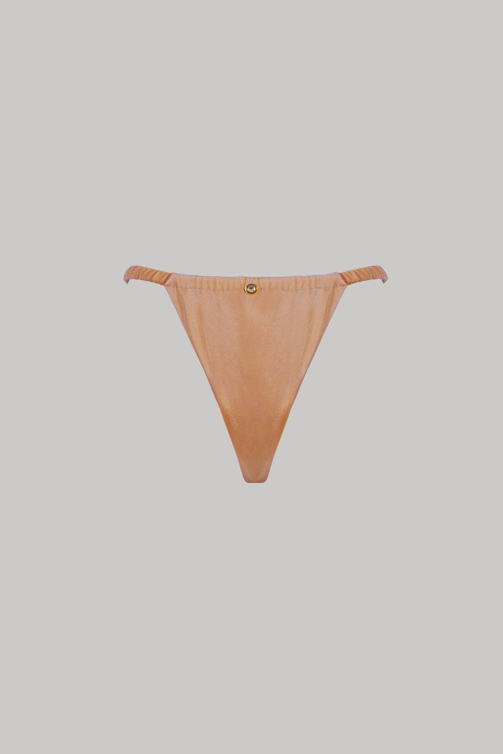 Sofia Bikini Bottoms in Bronzed with Tunneled Elastic Ruching