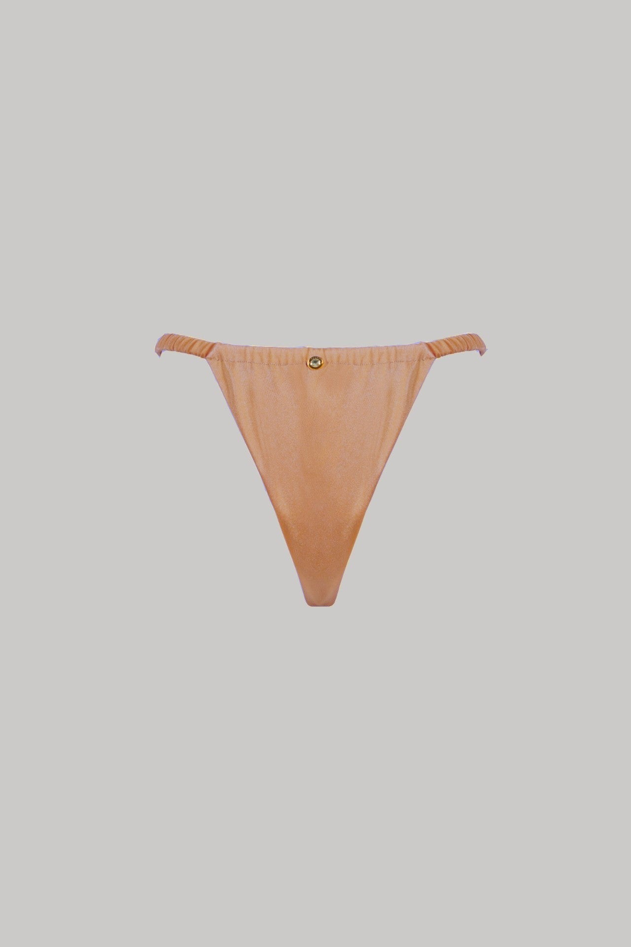 Sofia Bikini Bottoms in Bronzed with Tunneled Elastic Ruching