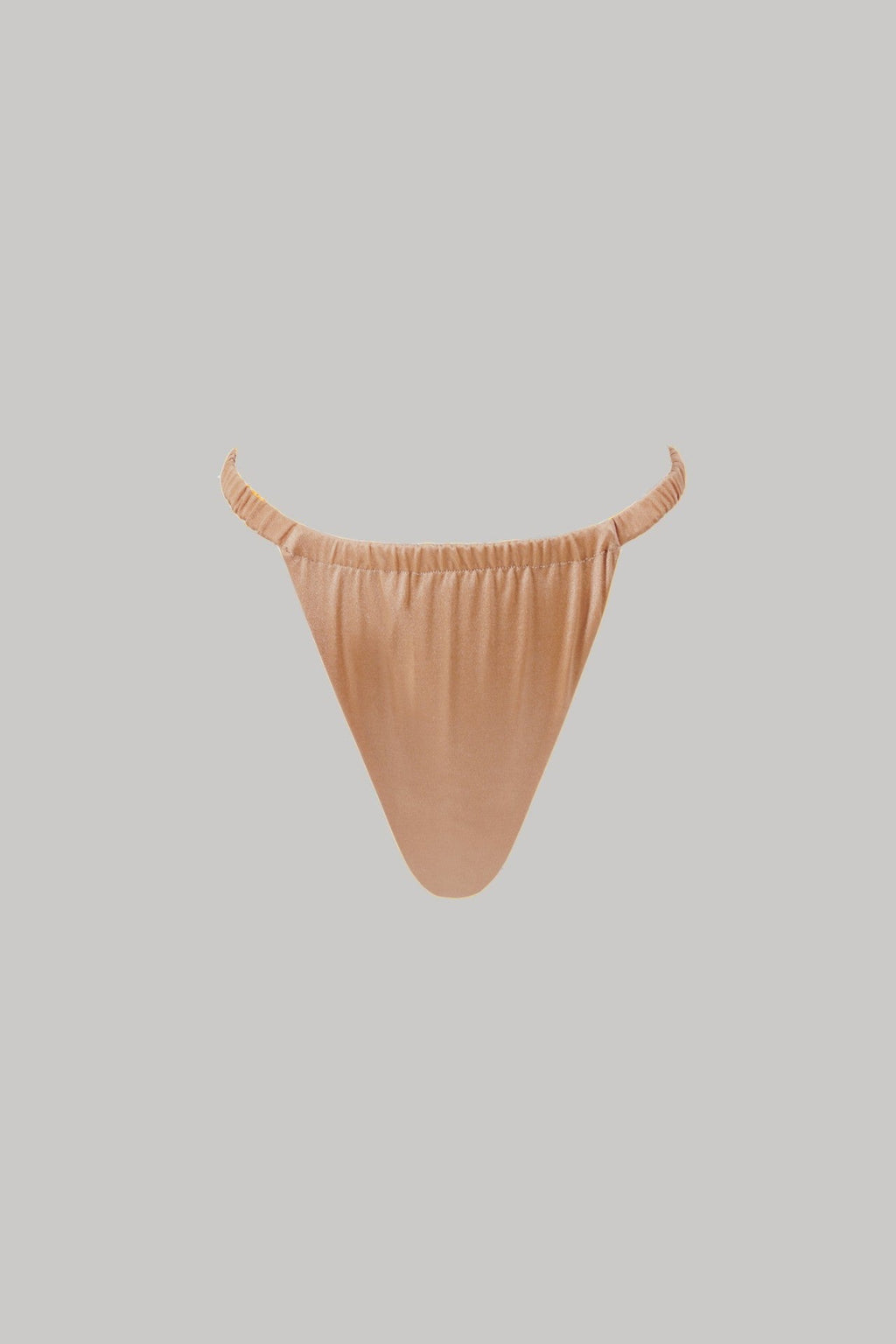 Sofia Bikini Bottoms in Bronzed with Tunneled Elastic Ruching