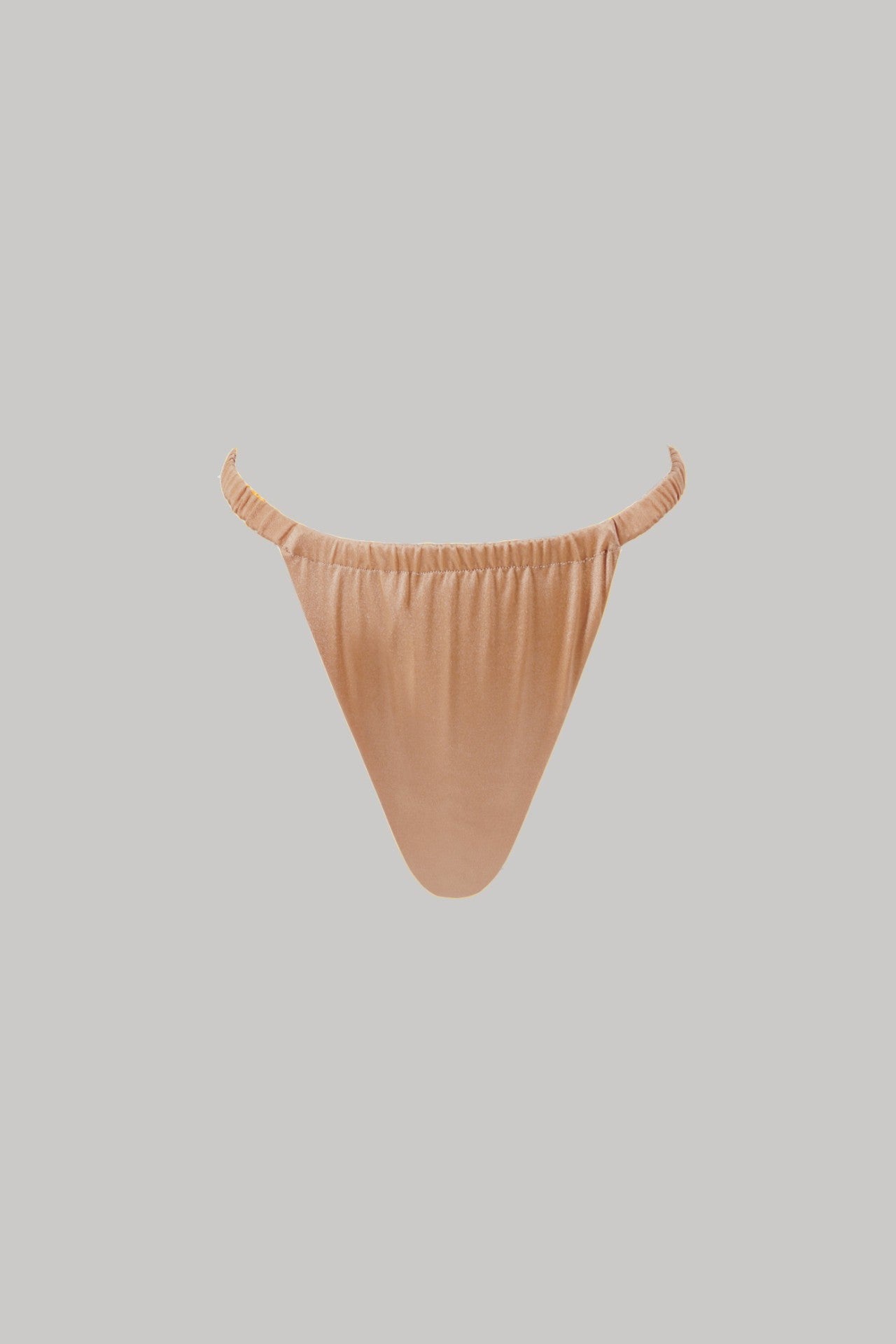 Sofia Bikini Bottoms in Bronzed with Tunneled Elastic Ruching