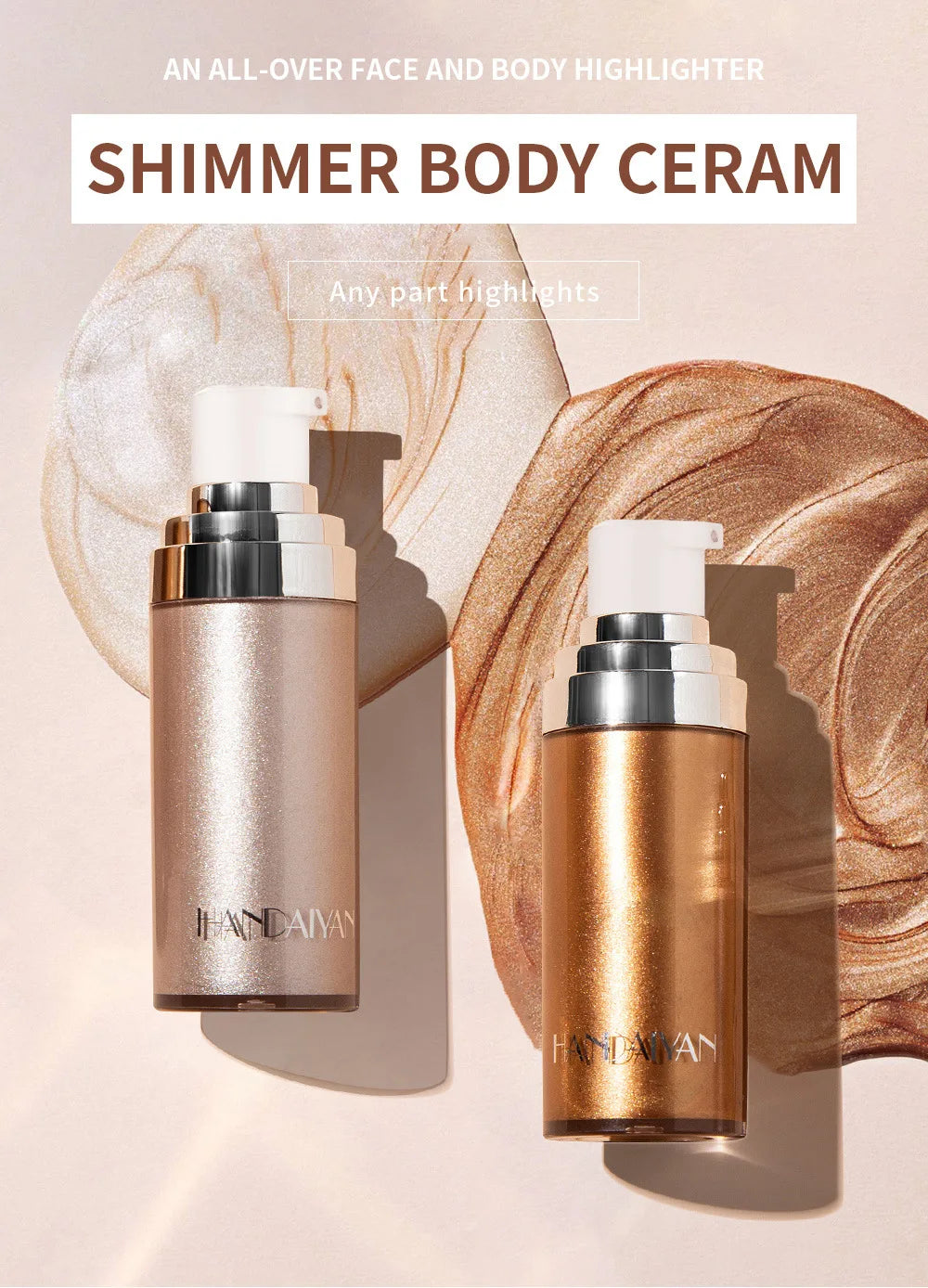 Premium Liquid Highlighter Body Shimmer for Radiant Skin Shine