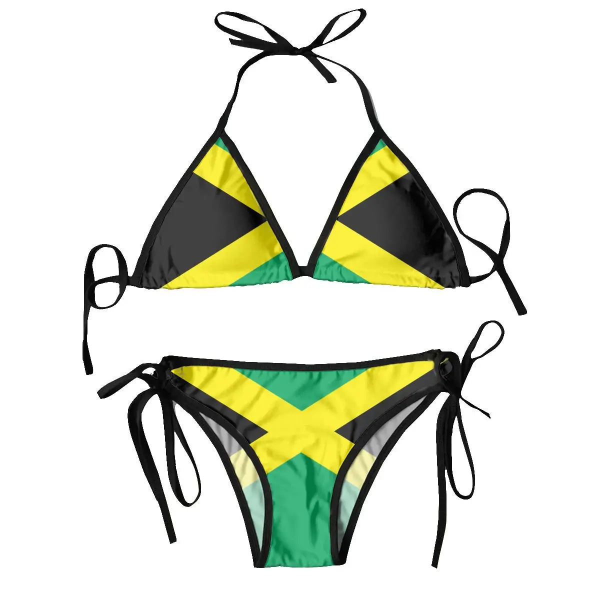 Premium Jamaican Flag Two Piece Swimsuit for Confident Women